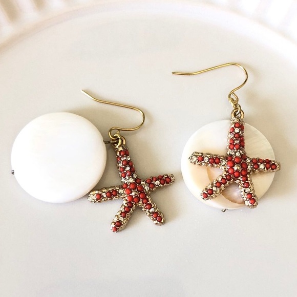 New Handmade Starfish/Shell Disc Earrings - Picture 6 of 7